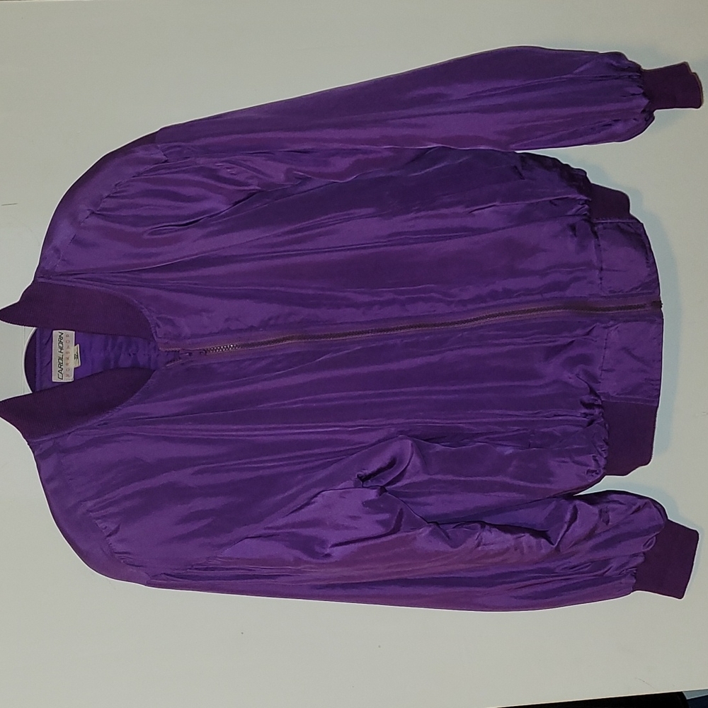 Carol Horn SILK women's vintage purple jacket, size S